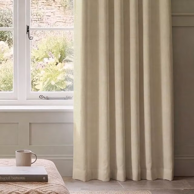 House Llewelyn-Bowen Tetbury Made To Measure Blackout Chenille Curtains in Cream