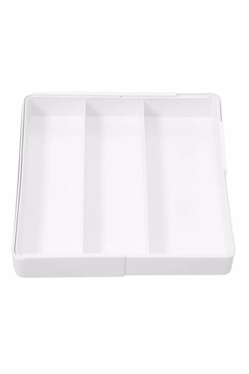 Living and Home 2-Layer Expandable 6-Grid Cutlery Tray Drawer Organiser in White – 1