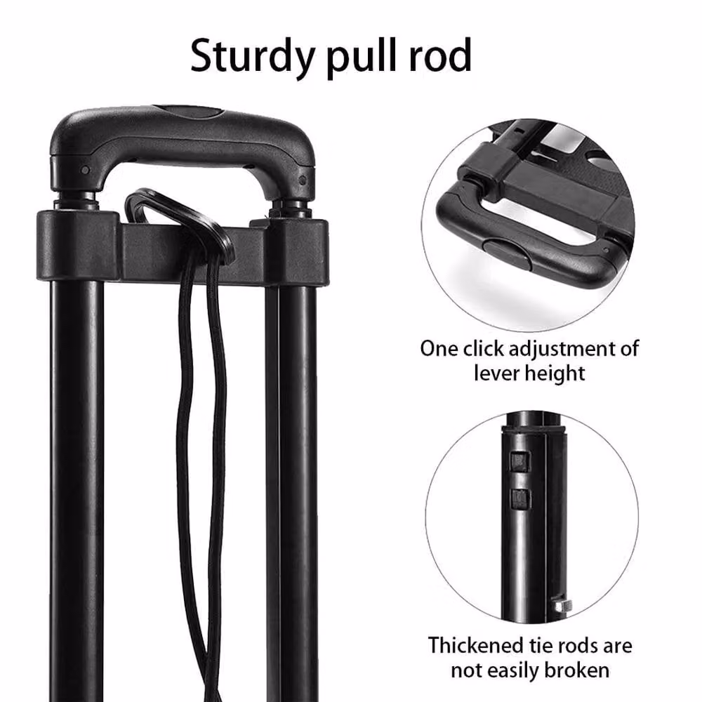 SPETLEK Collapsible Folding Hand Truck Dolly in Black, 75kg Capacity, W: 100 cm, D: 40 cm – 6