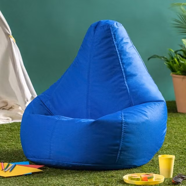 ICON Kids Dalton High Back Bean Bag for Indoor and Outdoor Use in Blue or Red