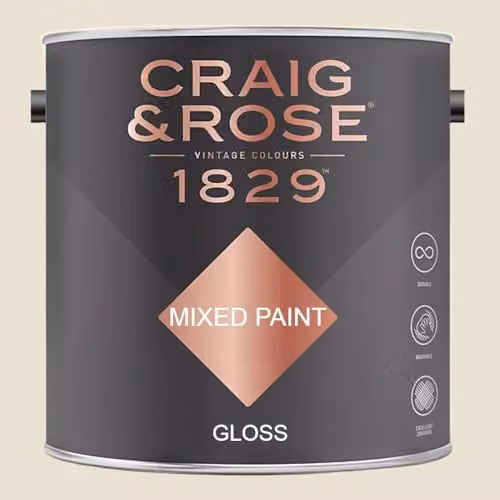 Craig & Rose 1829 Gloss Paint Stop in Parchment Beige, 2.5 l