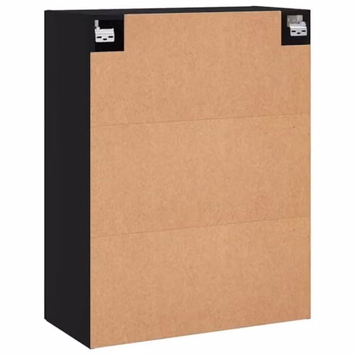 vidaXL Wall Mounted Cabinet Duo Pack in Black with Hinged Doors and Internal Shelves – 7