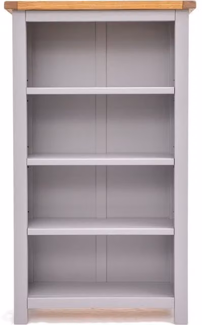 Cabinet Bits Mirano Grey Modern Wood Bookcase with Back Panel W: 70 cm, H: 120 cm