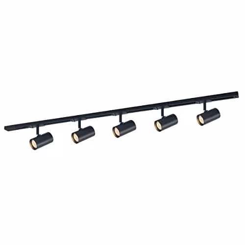 Netlighting Marvi Modern 5 Light Adjustable Ceiling Spotlight Bar in Black, GU10 – 1