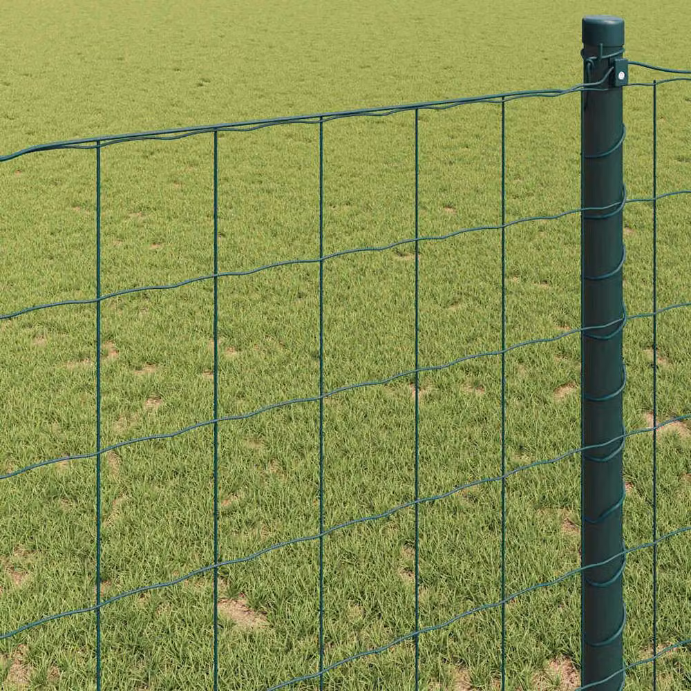 Berkfield Home Green Euro Fence Steel PVC Coated Rectangular 0.8 x 10 m – 3