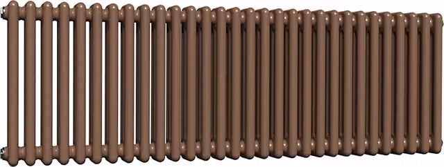 Lux Heat Horizontal 3 Column Steel Radiator in Coffee Bean, W: 137.0 cm, H: 50.0 cm
