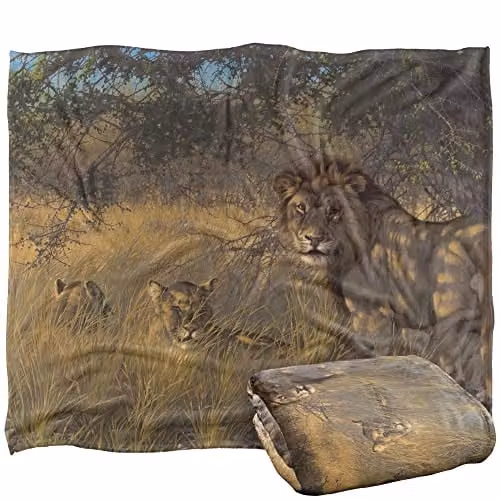 Wild Wings Silky Touch Super Soft Fleece Throw Blanket in White, W/D/H: 152 x 127 cm