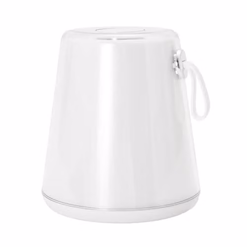 Happy Homewares Compact White Modern LED Colour Changing Rechargeable Touch Table Lamp with RGB Effect and IP44 Rating – 1