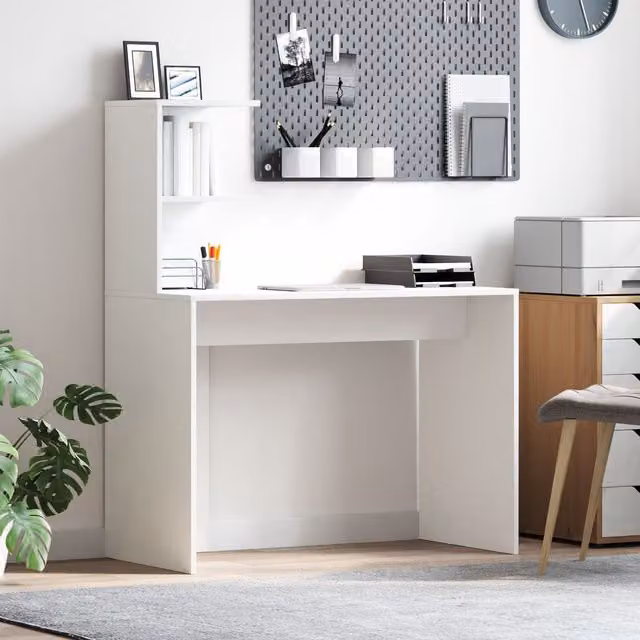 Berkfield Home White MDF Writing Desk for Home Office – 1