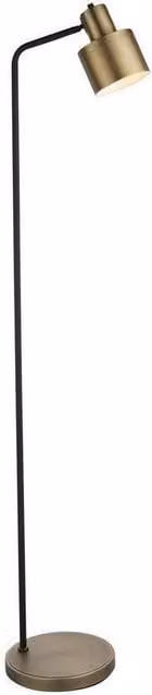 Netlighting Mayfield LED Task Floor Lamp in Matt Antique Brass and Black