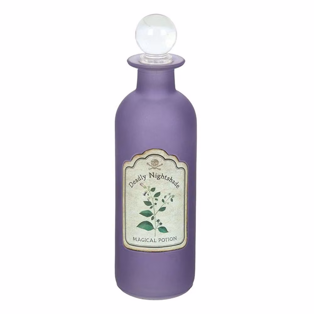 Uniqueful Deadly Nightshade Decorative Glass Potion Bottle in Purple – 3