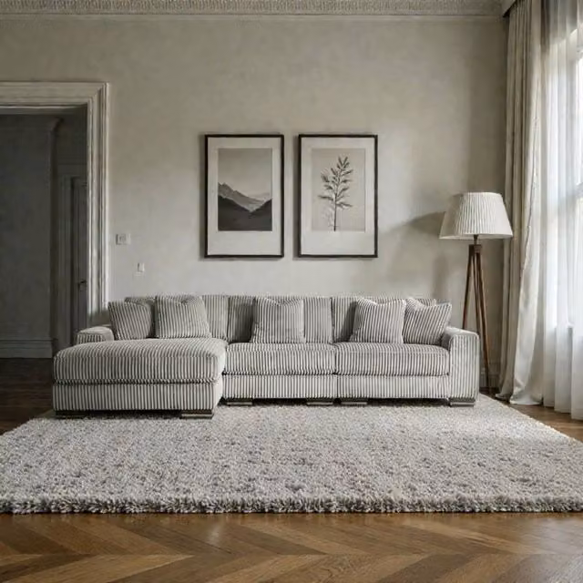 Snug Furniture Birmingham Ltd Jumbo Cord 3 Piece Modular Left Hand Sofa in Grey