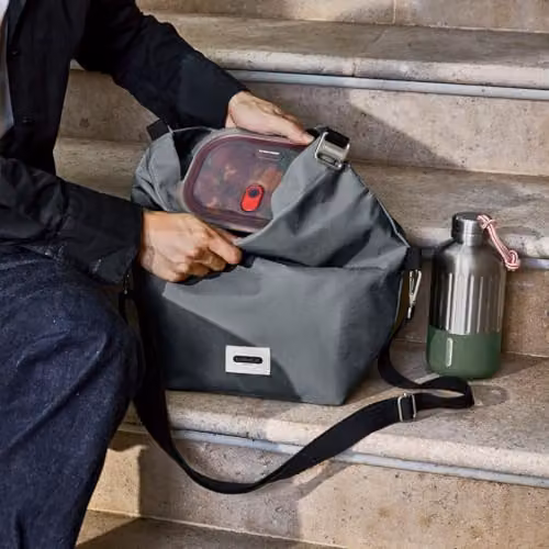 Black + Blum Insulated Leakproof Roll Top Lunch Bag, 10L, Slate Grey – 3