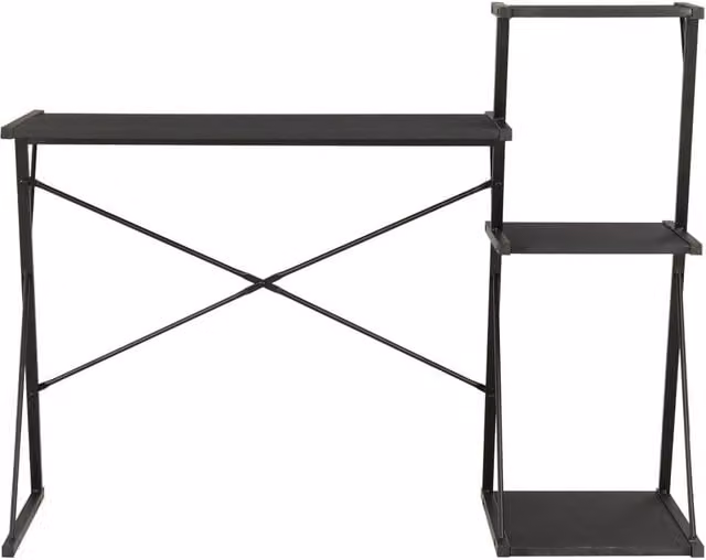 Berkfield Home Modern Black Writing Desk with Shelf, W/D/H: 116 x 50 x 93 cm – 1