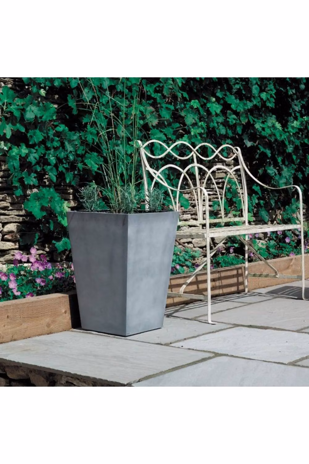 KDMD Dark Grey Tall Square Beton Planter Tub, Width: 40 cm, Depth: 40 cm – 2