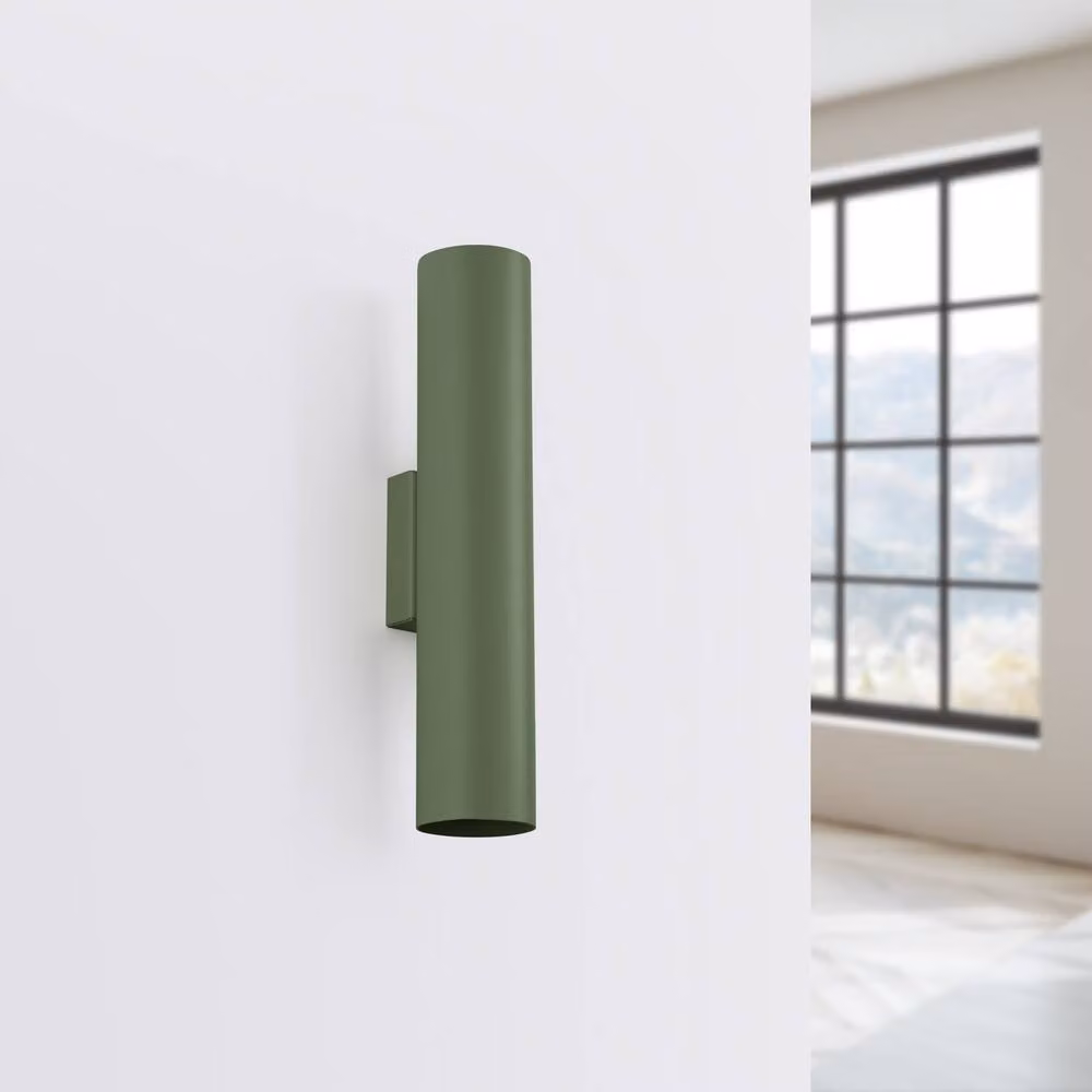 Sollux Lighting Modern Industrial Metal Wall Lamp in Green, W/D/H: 30 x 6 x 8 cm – 2