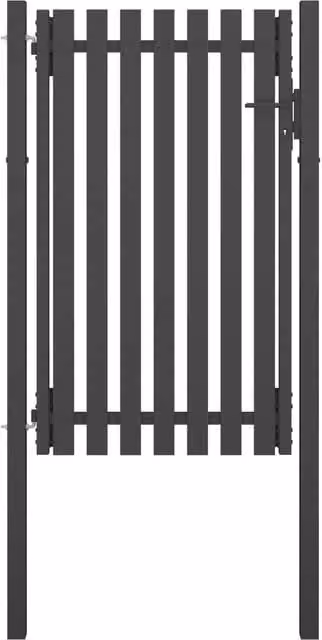 Berkfield Steel Garden Fence Swing Gate in Anthracite, W: 200 cm, H: 100 cm