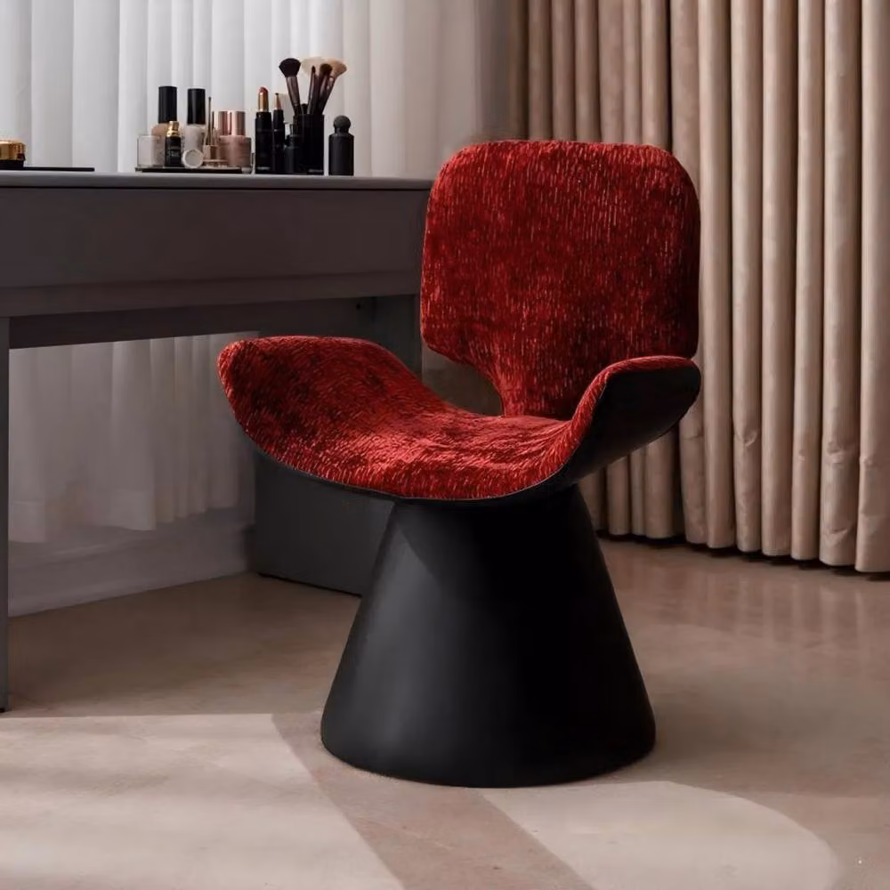 Rolipo Modern 360 Swivel Vanity Stool in Red and Black – 2