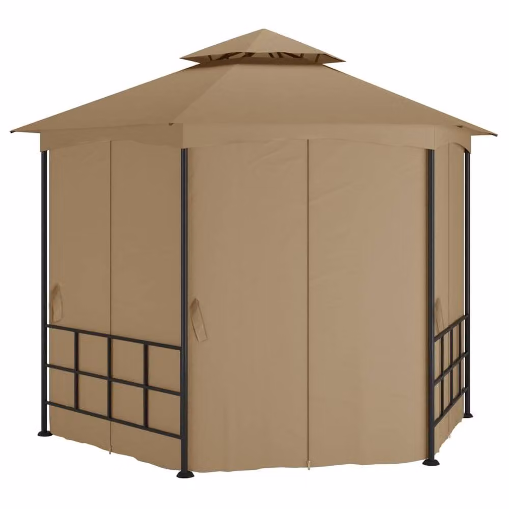 Berkfield Home Gazebo with Sidewalls, Beige, W: 310 cm, D: 270 cm, H: 270 cm – 2