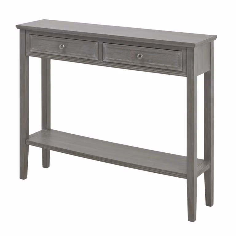 Wyld Haus Laurelbrook Two Drawer Console Table in Grey Wash