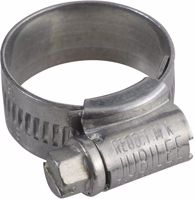 Jubilee Zinc Plated Steel Hose Clip in Metallic Silver