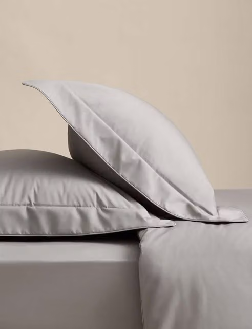 M&S 2 Pack Egyptian Cotton 230 Thread Count Oxford Pillowcases in Grey