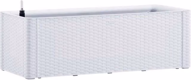 Berkfield Home Garden White Raised Bed with Self Watering System W: 100 cm, D: 43 cm, H: 33 cm – 1