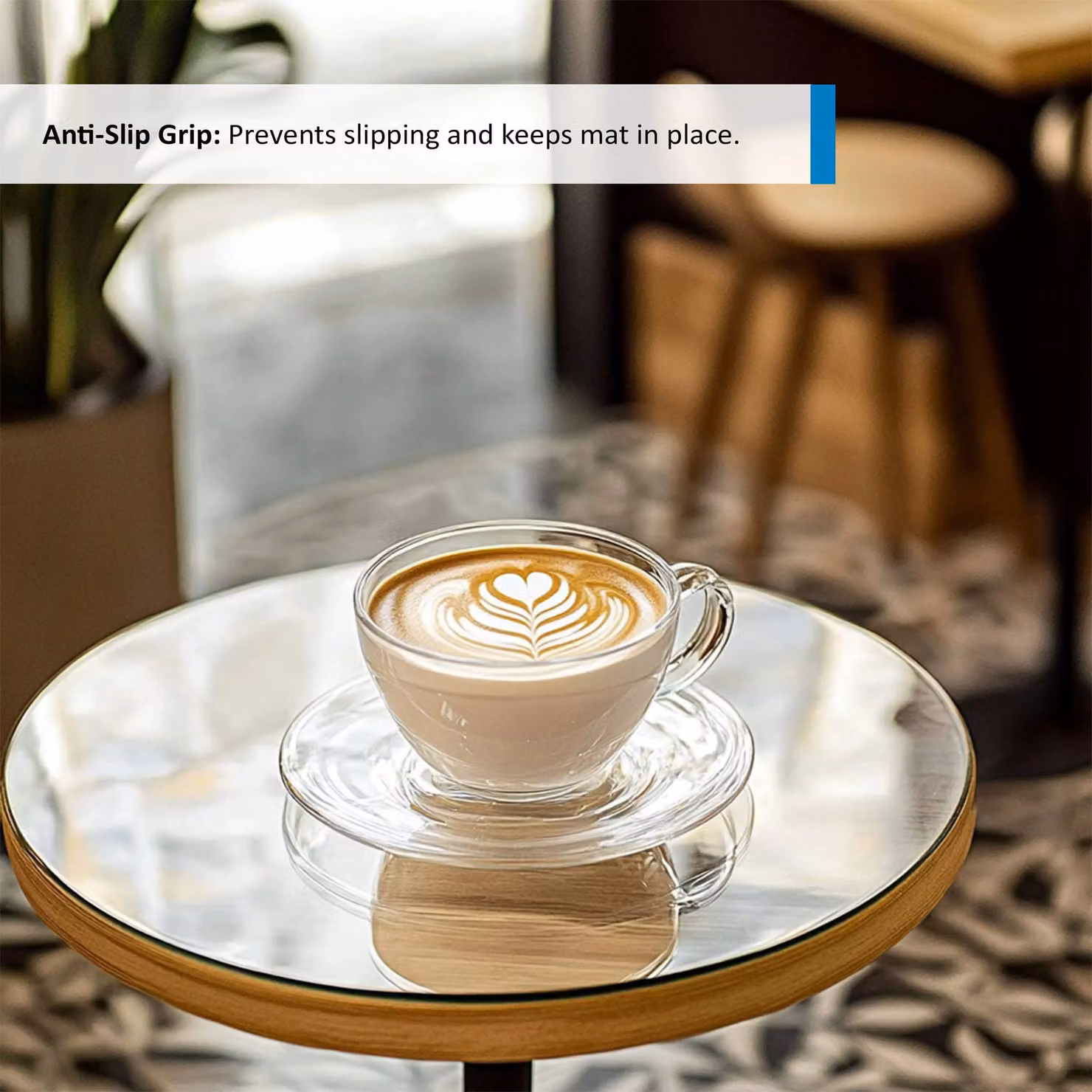 Nicoman Transparent Round PVC Table Mat, Diameter: 70 cm – 4