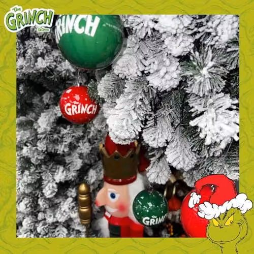 VFM e-Store Grinch Christmas Bauble Set, Multicolour, W/D/H: 7.5 x 7.5 x 7.5 cm – 4