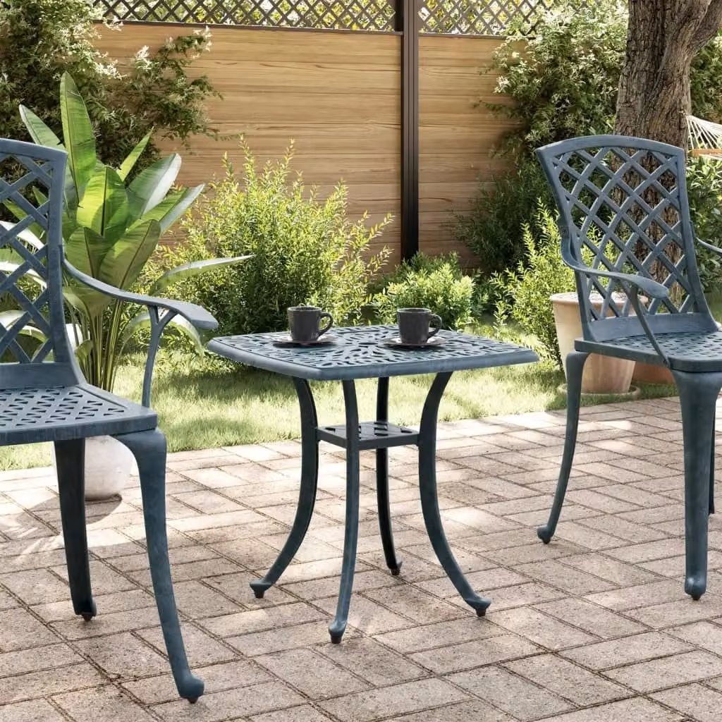 Berkfield Home Green Cast Aluminium Garden Table W/D/H: 53 x 53 x 53 cm – 3