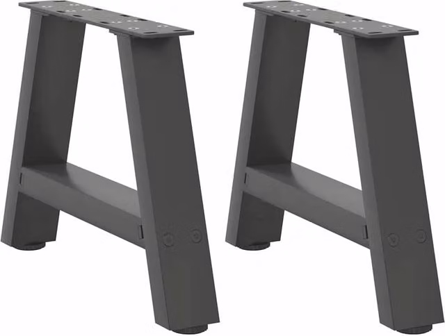 Berkfield Home A-Shaped Coffee Table Legs, 2 Piece Steel Set in Anthracite Black, H: 40 cm x W: 31 cm – 1