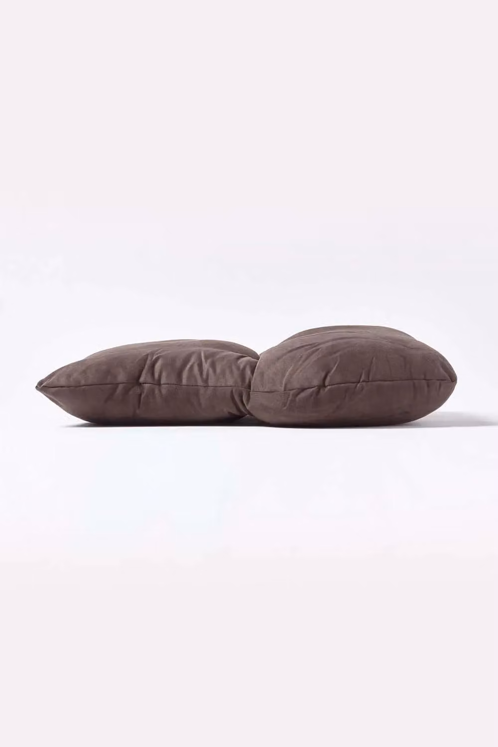 Homescapes Contoured Faux Suede Wedge Back Support Cushion in Brown – 3