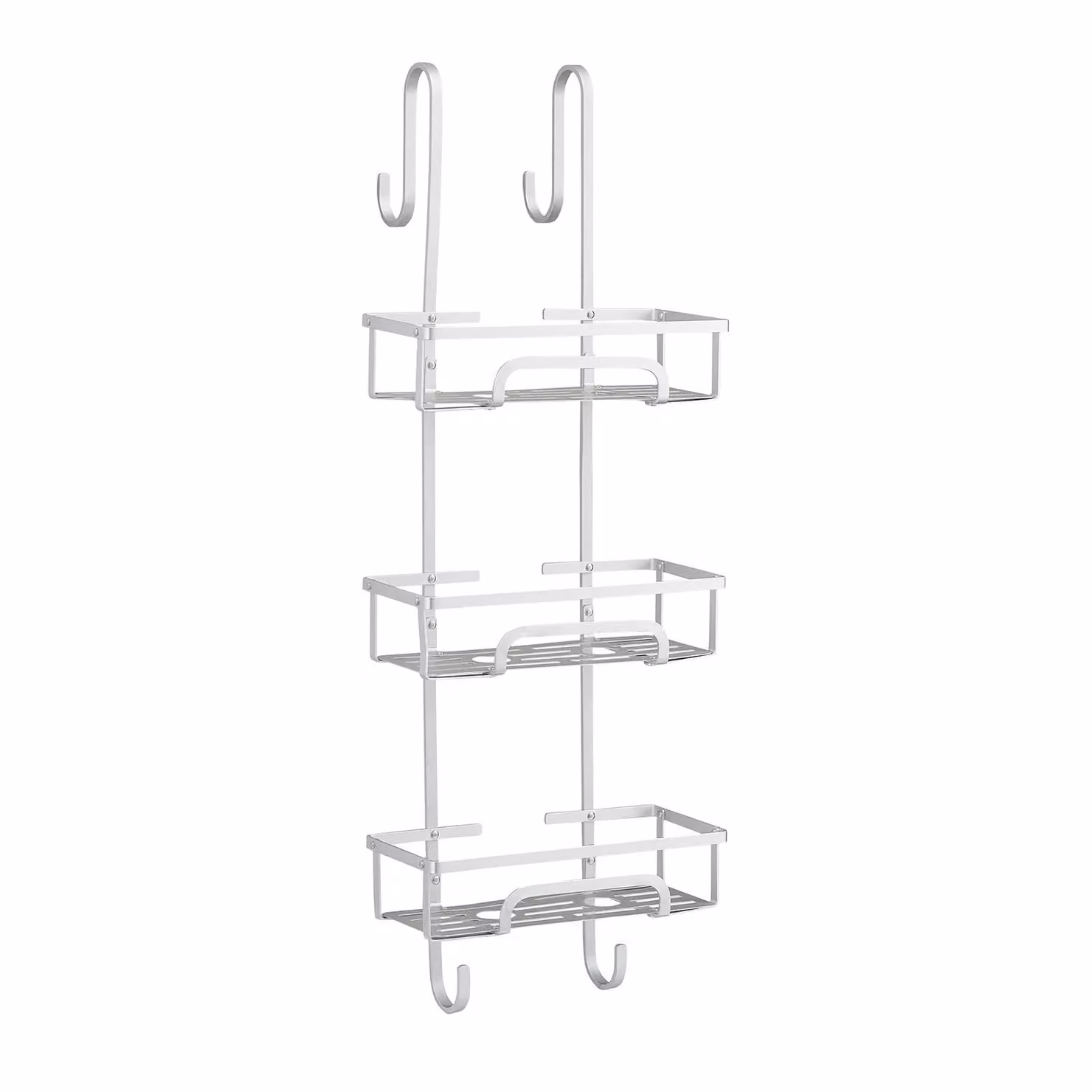 House of Home 3 Tier Large Aluminium Over Door Shower Caddy Organiser in White – 2