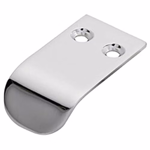 Loops Semi-Concealed Flush Pull Cabinet Finger Handle in Polished Chrome with 12mm Fixing Centres