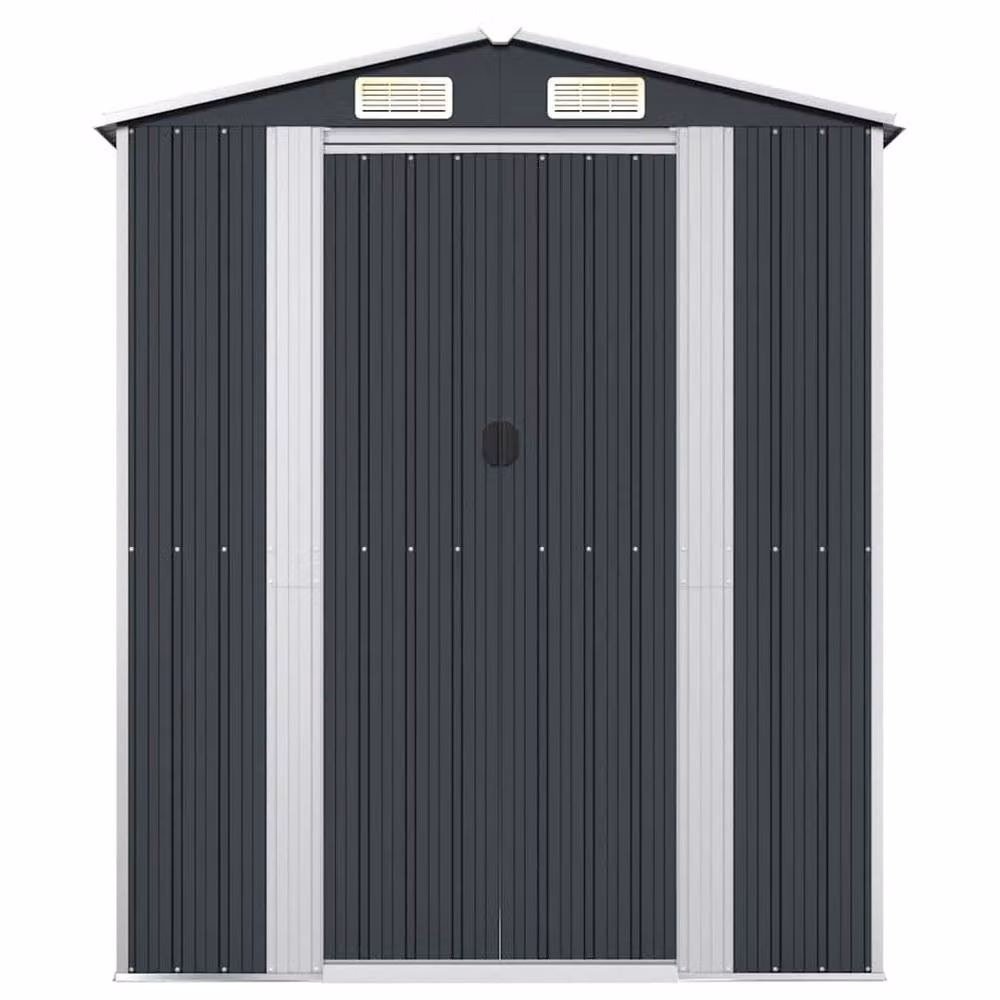 Berkfield Home Anthracite Garden Shed in Galvanised Steel, W/D/H: 192 x 108 x 223 cm – 3