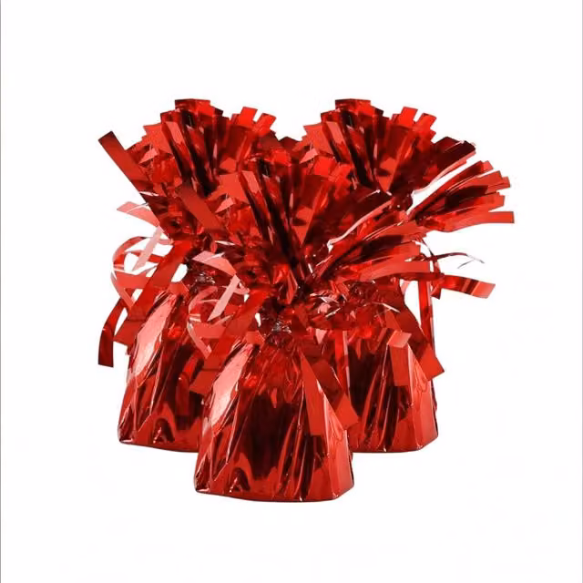 Kingsbury Gifts Pack of 4 Plain Red Tabletop Balloon Weights for Parties, Weddings and Birthdays