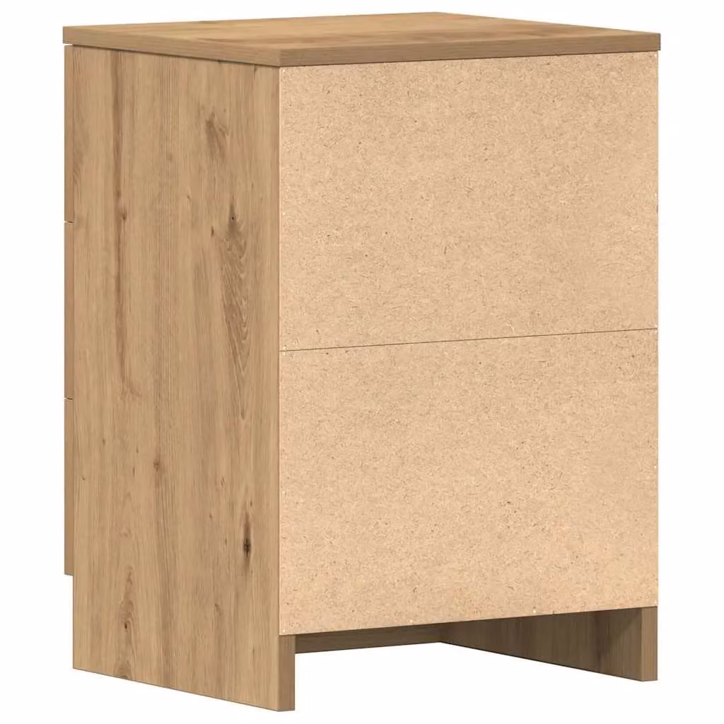 Berkfield Home Artisan Oak Bedside Cabinet in Brown, W/D/H: 38 x 35 x 55 cm – 3