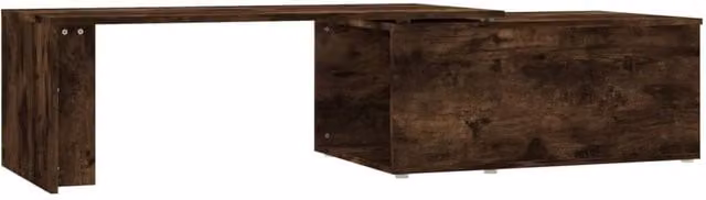 Berkfield Home Smoked Oak Coffee Table in Brown, W/D/H: 150 x 50 x 35 cm
