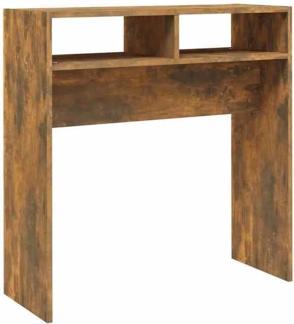Berkfield Home Smoked Oak Console Table in Brown, W/D/H: 78 x 30 x 80 cm – 1