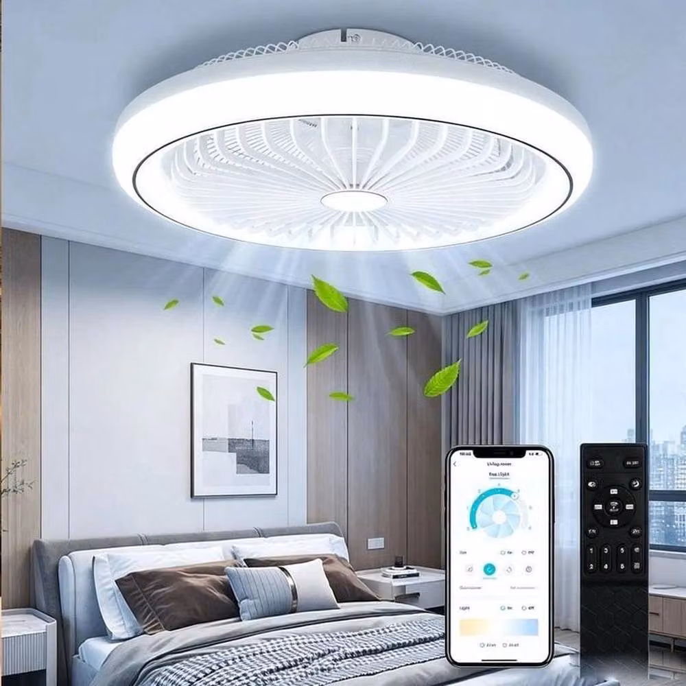 Kelvenix 6 Speed Large LED Ceiling Fan with Dimmable Lighting in White – 3