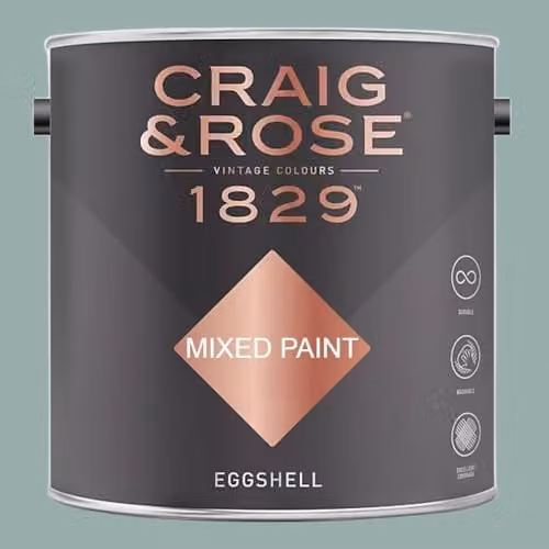 Craig & Rose 1829 Eggshell Paint Stop in Morris Blue, 2.5l
