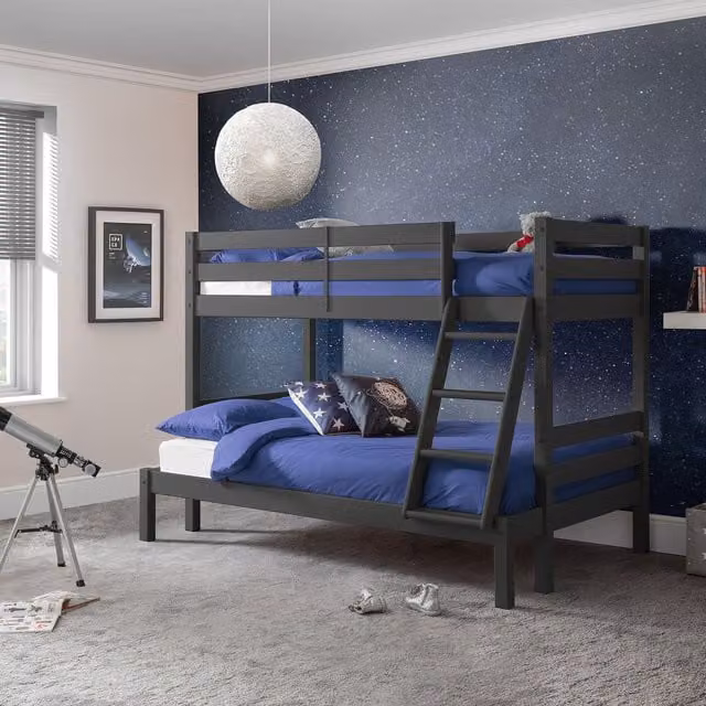 Julian Bowen Merlin Triple Sleeper Bunk Bed in Anthracite