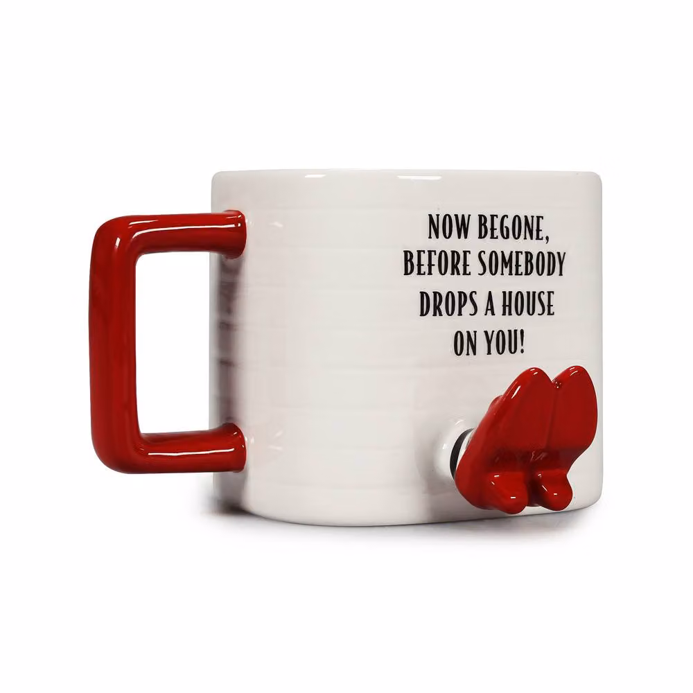 Half Moon Bay The Wizard of Oz Ruby Slippers Shaped Ceramic Mug, 325ml, White and Red – 2
