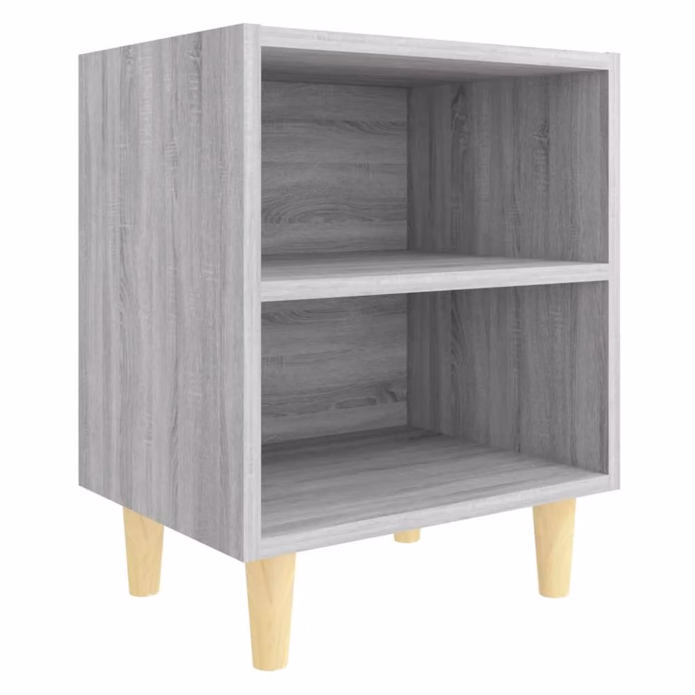 Berkfield Home Bed Cabinet in Grey Sonoma with Solid Wood Legs, W/D/H: 40 x 30 x 50 cm – 2