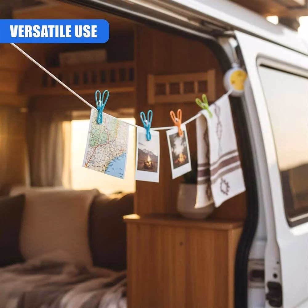Spetlek Portable Retractable Travel Clothes Line, 8 m, Multicolour – 5
