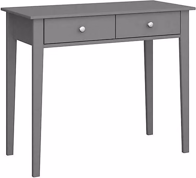 KORVIXA Modern Grey 2 Drawer Dressing Table – 1