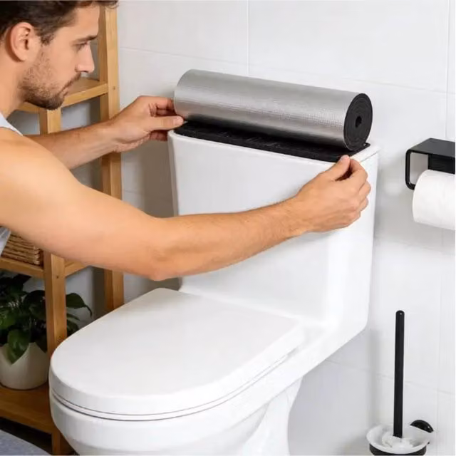 NESTLUNE Toilet Cistern Anti Condensation Insulation Pad in Grey – 1