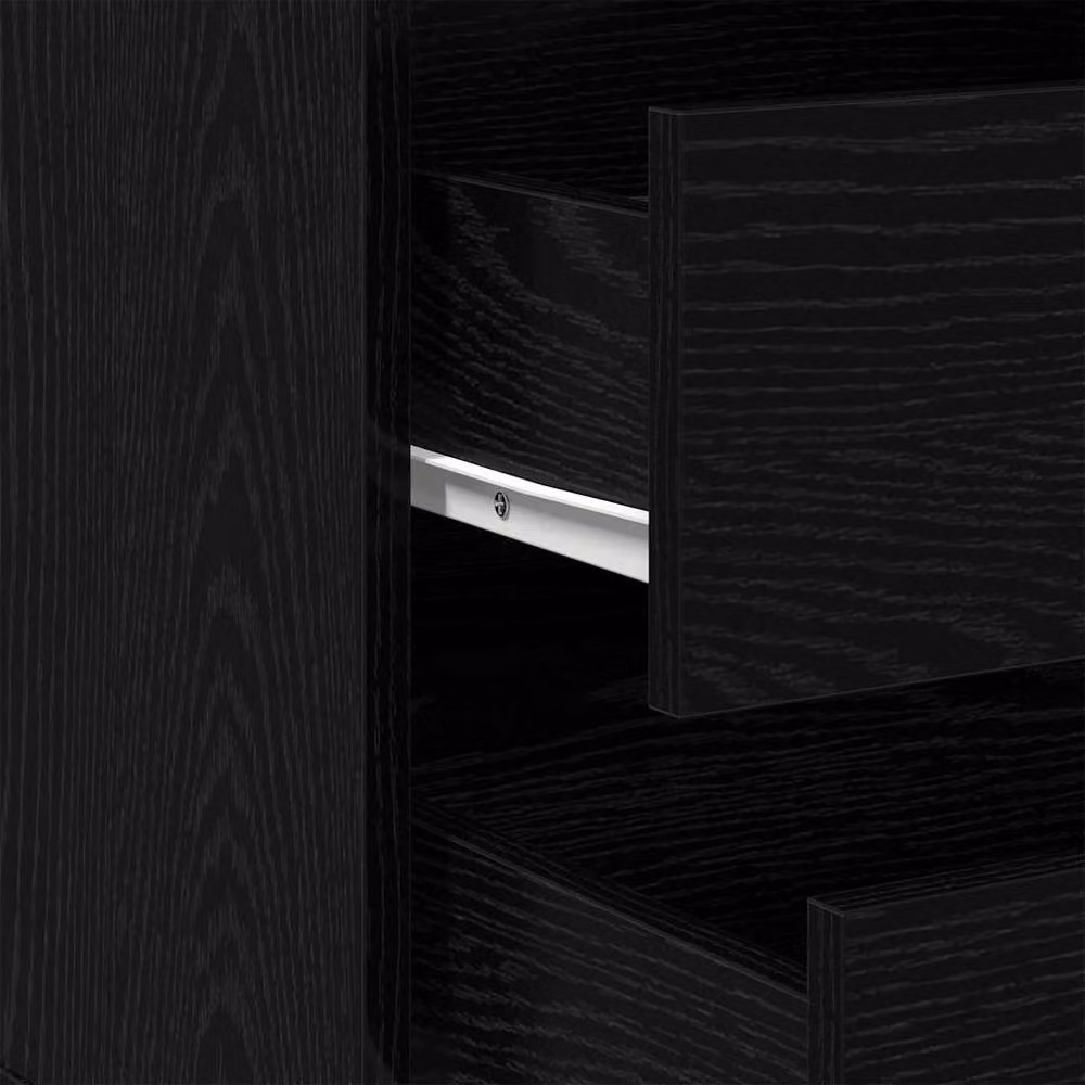 Berkfield Home Modern Corner Chest of Drawers in Black Oak, W: 60 cm, D: 41 cm, H: 58 cm – 6