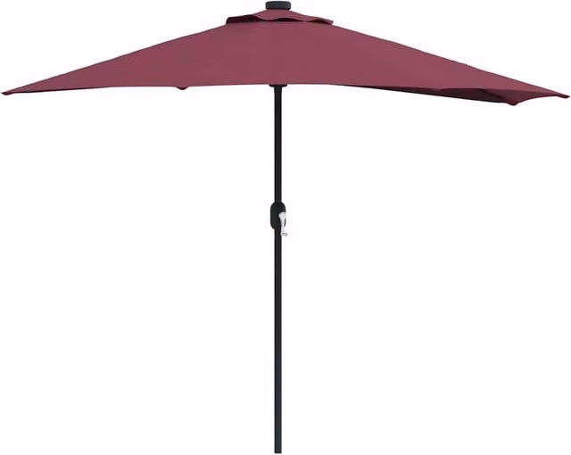 Berkfield Home Garden Parasol in Bordeaux Red with Aluminium Frame and Polyester Fabric – 1