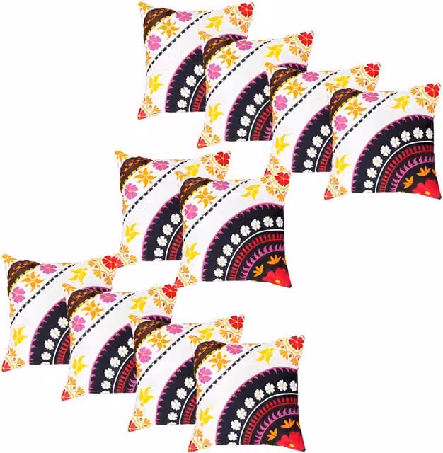 Gardenista Floral Printed Outdoor Square Scatter Cushion in Pink and Multicolour